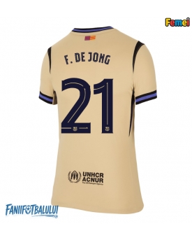 Barcelona Frenkie de Jong #21 Tricou Fotbal Replică 2025-26 Femei Deplasare